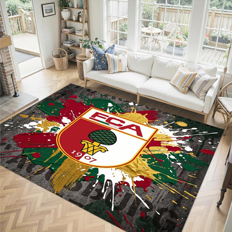 FC Augsbourg FC Design Tapis Velours Cristal Douillet Non ?Tapis imprimé antidérapant pour chambre, salon, entrée