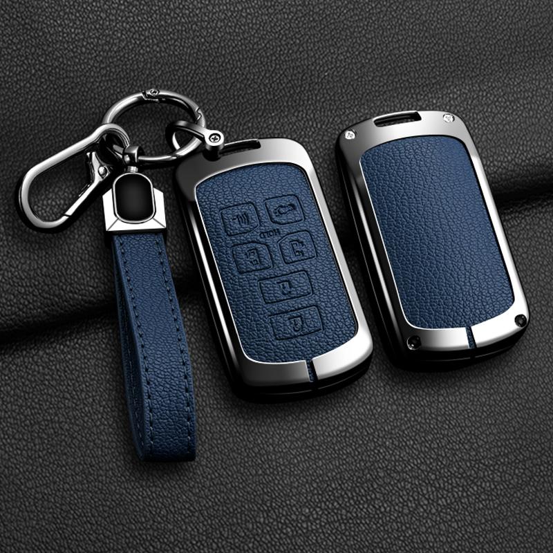 6 Button Car Key Case Cover Shell Holder For Toyota Sienna Se Tacom - Zinc Alloy Leather Protector Keychain Accessory