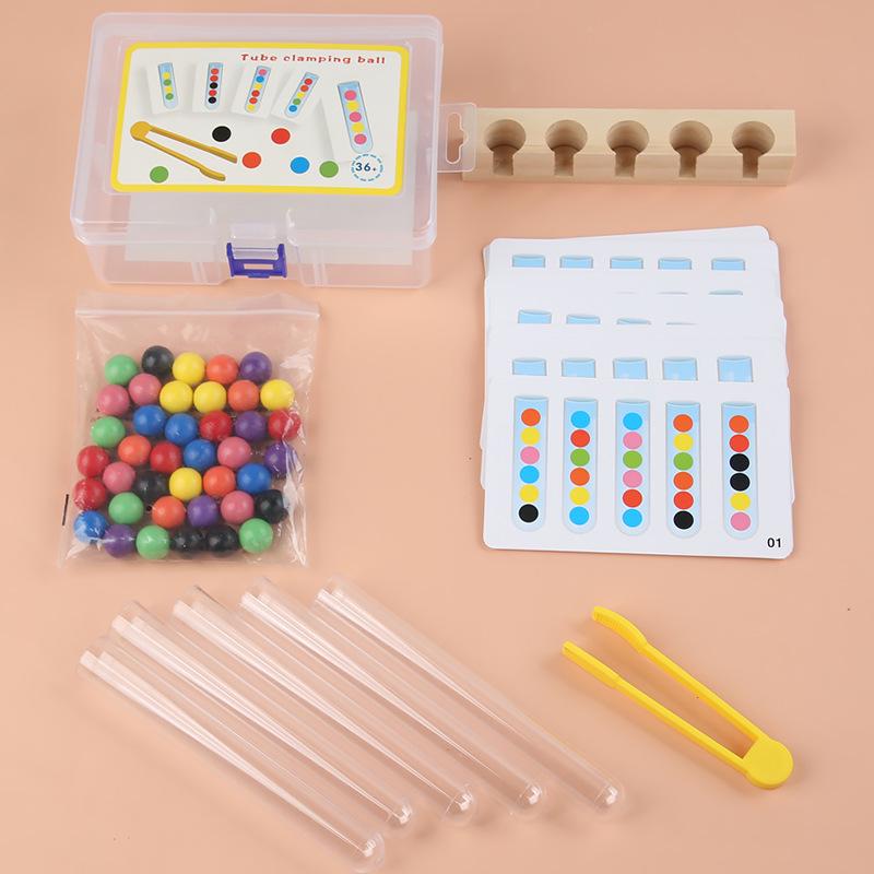 Color Cognition Bead Game for Kids - Early Education Toy for Hand Movement Training