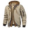 Herbst Winter Herren Warme Bomberjacke Outdoor Mann Dicke Windjacke Wandern Kapuzenmäntel Herren Thermisch Sport Reißverschluss Parkas Jacke