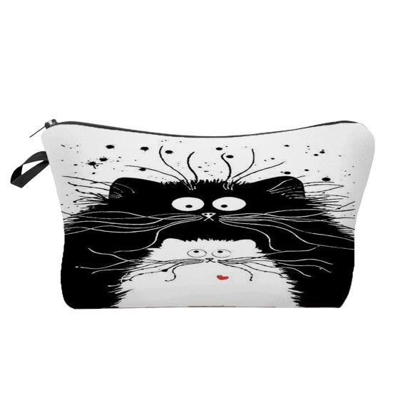 Cosmetic Bag 3D Print Portable Square Large Capacity Multipurpose Travel Handbag for Vacation