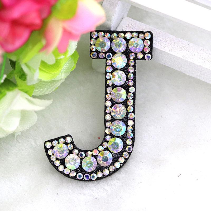 Rhinestone Iron On High Quality 1PC English Alphabet Shoes For Clothes Badge Bag A-Z Letters Applique 3D Popular Hot Sale Letters Patch  Accessories
