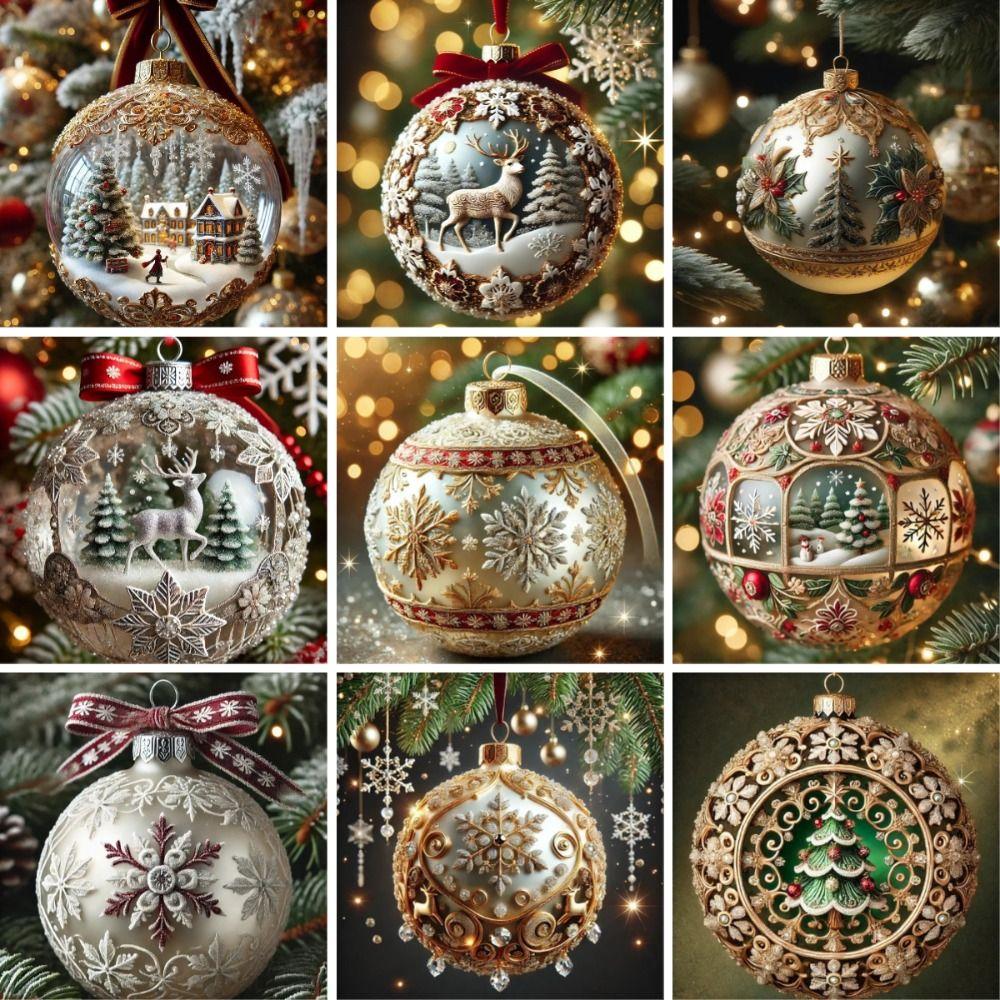 1pc Flat 10cm Fairy Tale Planet Christmas Tree Decoration Acrylic Durable Material 2D Acrylic Decorative Multifunction Pendant