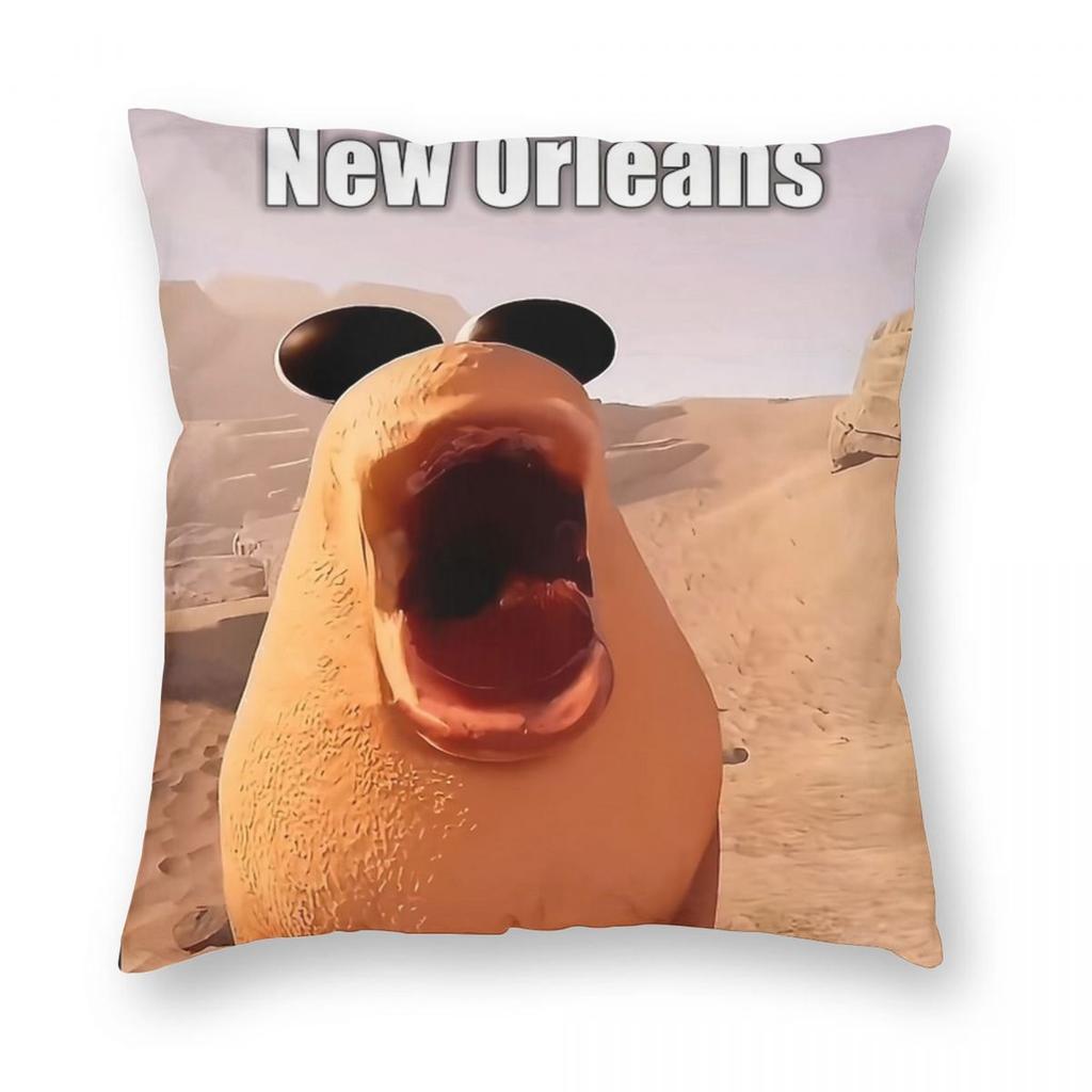 Marcus The Worm Funny Memes Pillowcase Printing Polyester Cushion Cover Decor Pillow Case Cover Chair Square cm