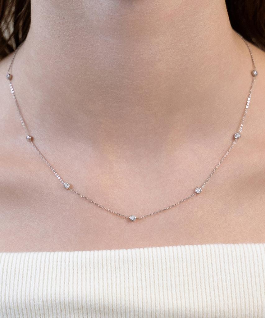 Tatiana (Silver 925) Bezel Line Necklace Nz2524