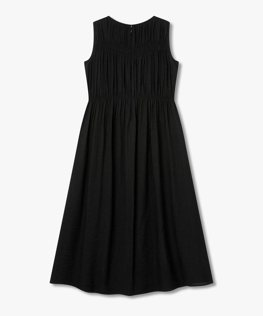 Bobeu Shirred Crinkle Sleeveless Dress_Black 7156237001