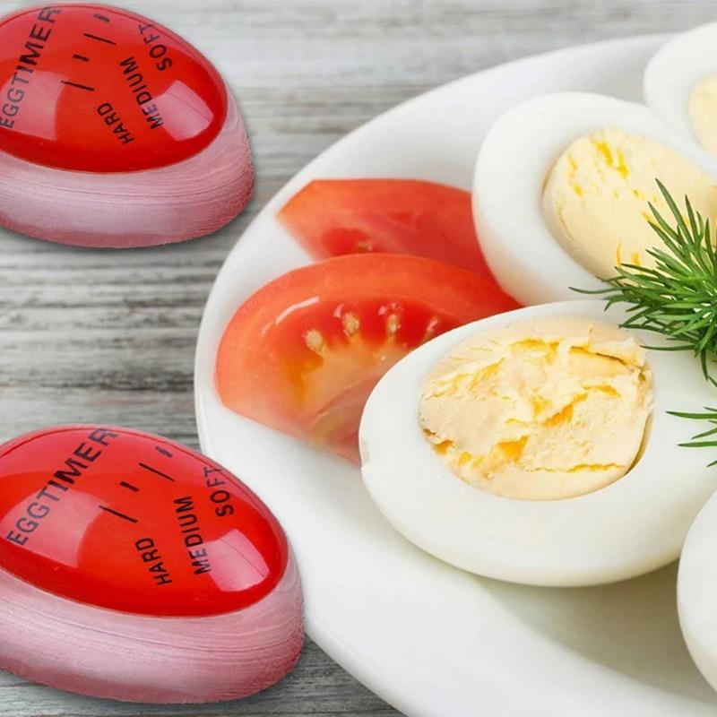 Egg Timer Kitchen Electronic Gadget Color Egg Cooking Changing Yummy Soft Hard Boiled Eco-Friendly Resin Red Timer Tools