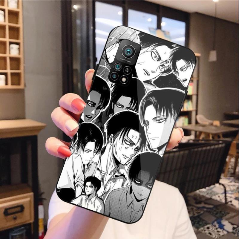 Anime Attack On Titan Phone Case For Xiaomi 12 11T 10 9 Redmi Note 11 10 10S Pro Redmi 9 9A 8 Black PC Glass Phone Cover