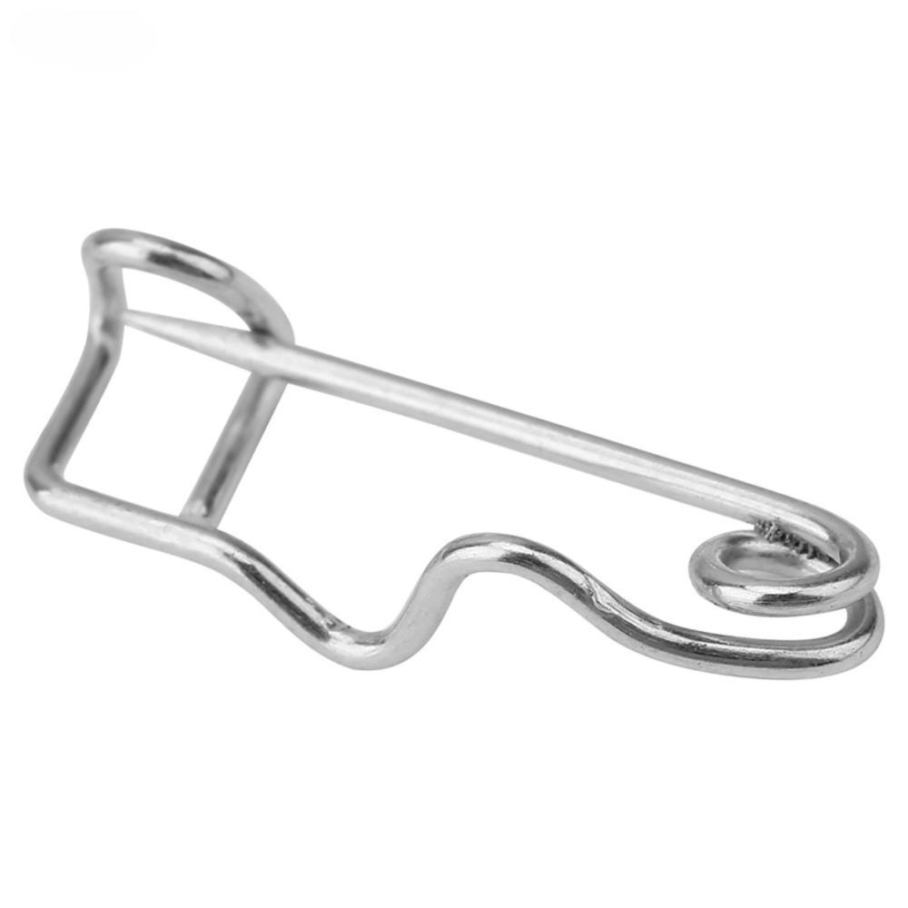100Pcs Silver Curved Safety Pins Metal Steel Wire Locking Pin Clasps S-Shaped Pins  For Quilting