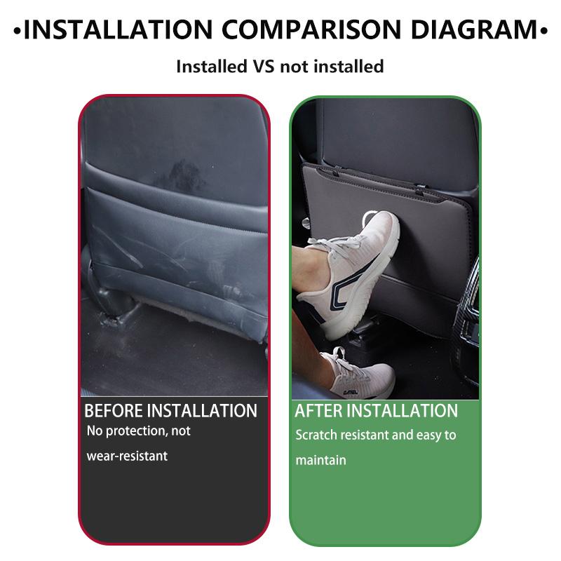 CKU5 For Lexus Car Leather Seat Anti Kick Pad Dirt Resistant Seat Backrest Mat RX350 IS250 CT200h ES250 ES300h NX300h IS200 GS300