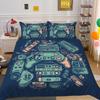 Men Cool Bed Sets Game Handle Printed Bedding Cover Suit Polyester Pillowcase King Size Bedspread Luxury Home Bedclothes