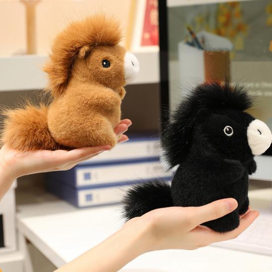 Horse Plush Doll Fat Mini Stuffed Animal Toy Cute Horse Plushie Soft Realistic Horse Ornament Kids Birthday Gifts