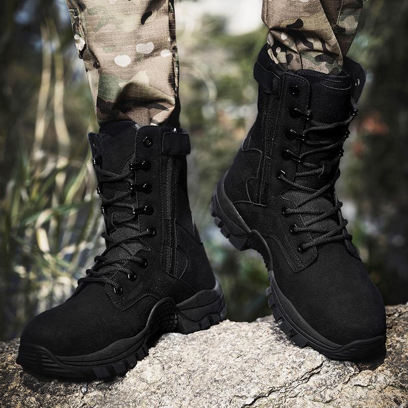 Men's Military Boots Outdoor Climbing Boots Hiking Boots Desert Boots Waterproof Durable High Boots Large Size