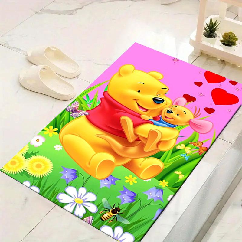 Anti-slip and Stain-resistant Rug, Winnie the Pooh and Friends Print Rug, Suitable for Children's Rooms and Bedroom Decoration.