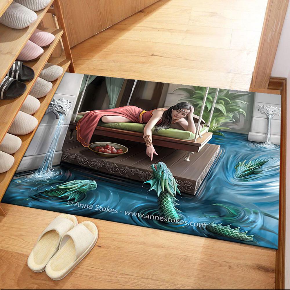 Gothic Style Area Rug Design for Living Rooms Playrooms Kitchen Foyer Antislip Carpet Office Home Decor Perfect Gift for Friends & Family
