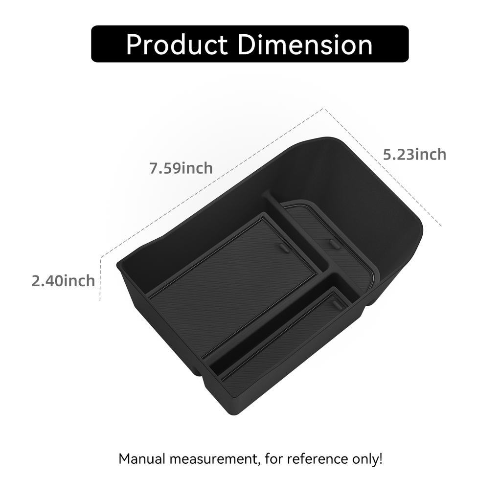 Smabee for Kia EV3 2024-2025 Car Center Armrest Storage Tray Armrest Console Organizer Insert Tray Interior Accessories Black