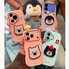 Small animal bracket is suitable for Apple 17PROMAX mobile phone case 15/16 Huawei Honor mobile phone case all-inclusive soft case.