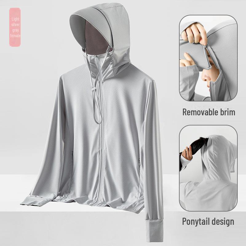 Women's Summer Ice Silk Sun Protection Jacket, UPF50+ Large Brim, Breathable, Anti-UV, 2023 Style