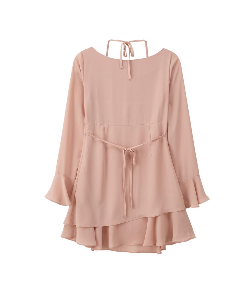 Salon De Yon Ballet Mini Dress_ Peach