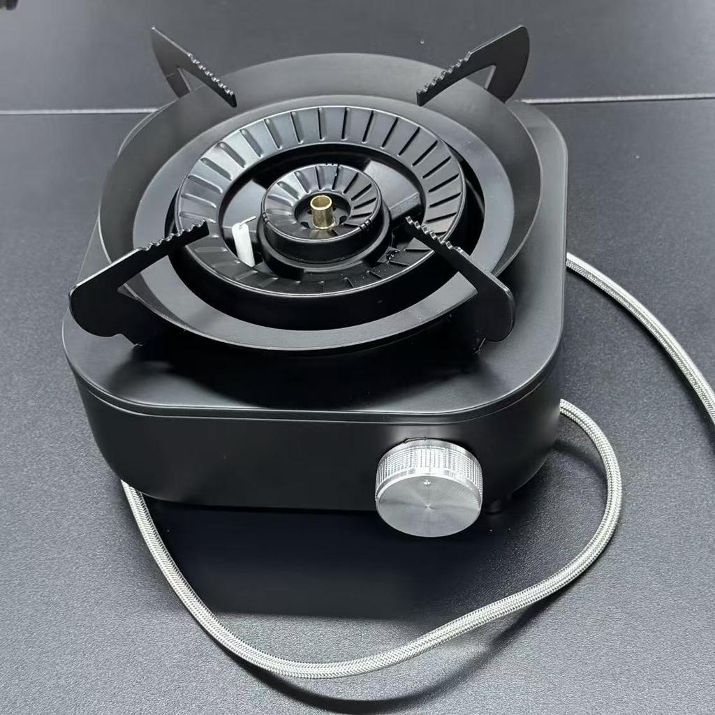 Portable Windproof Stainless Steel Camping Gas Stove - Folding High-Fire Picnic Burner