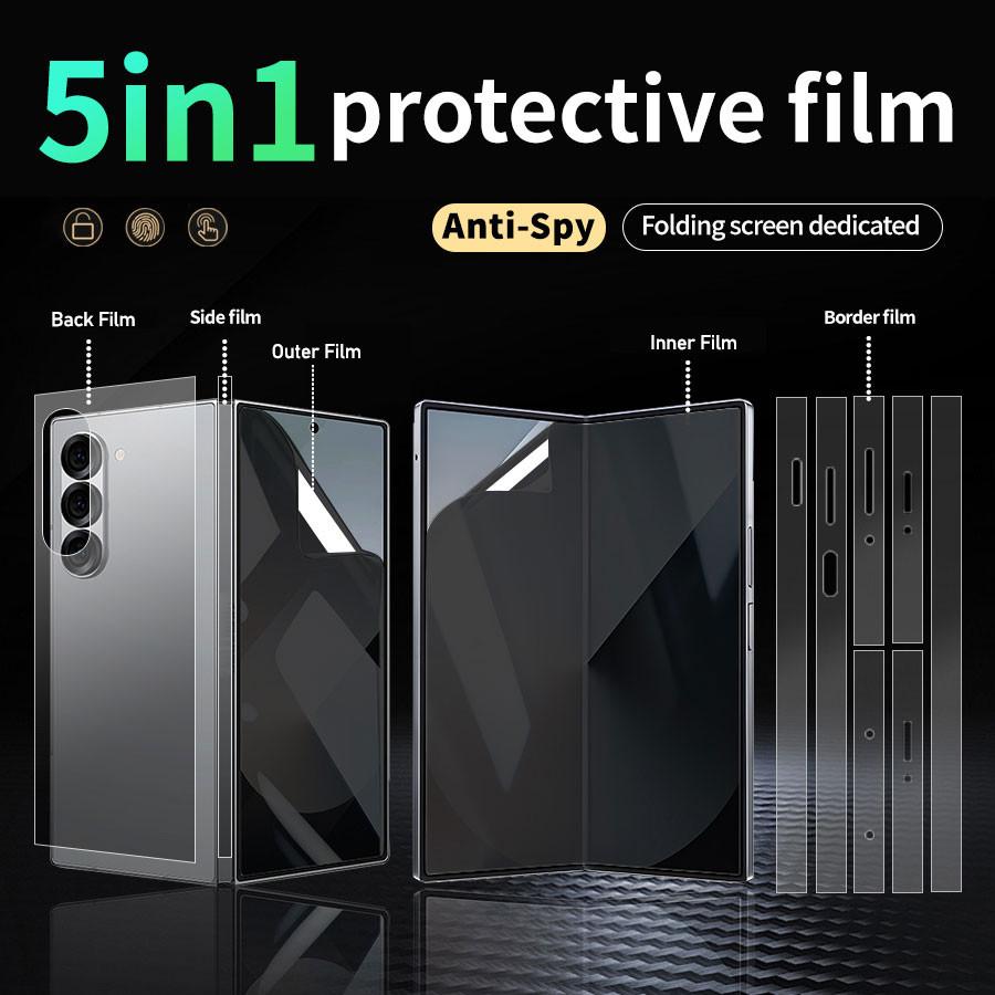 Privacy Hydrogel Film For Samsung Galaxy Z Fold 3 4 5 6 Anti-Spy Screen Protector Protective Film