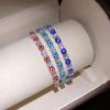Copper Zircon Glaze Devil's Eye Bracelet Round Devil's Eye Banquet Clothes Jewelry Party Favors