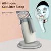 Cat Litter Scoop With Waste Bin Integrated Portable Cat Poop Shovel Detachable Washable Pet Cleaning Tool Cat Toilet Care Suppli