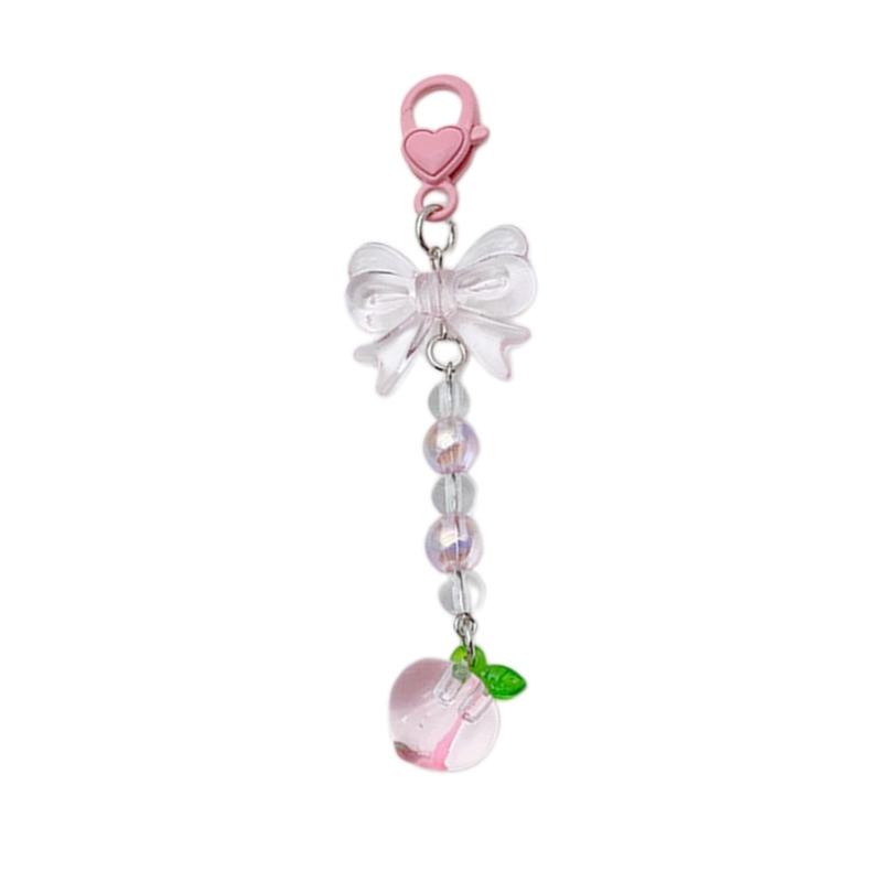 Telefoonkoord met Kralen Polsbandje Strik Hart Telefoonketting DIY Handgemaakte Strikjes Sleutelhangers Rugzak Telefoon Camera Accessoire