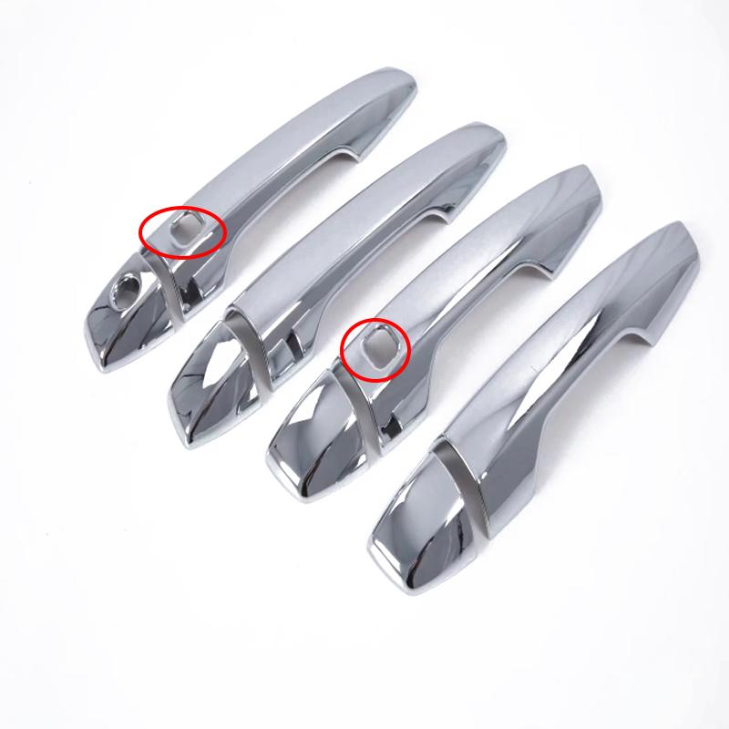 For Mitsubishi Outlander Auto Styling Accessories ABS carbon fiber chrome Exterior Side Door Handle bowl Cover Trim