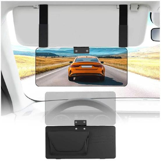 Anti-Glare Sun Visor Extender for Car,2026 New Car Visor Extender Sun Blocker with Magnetic Eyeglass Holder Card Holder,Universal Automotive Suns