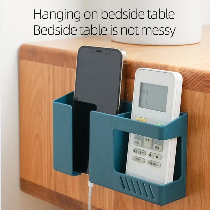 Organisateur mural boîte de rangement télécommande montée prise de téléphone portable support mural charge support multifonction support