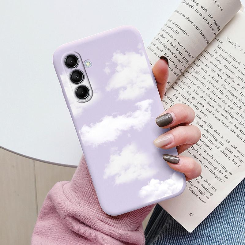 Hülle Funda Für Samsung Galaxy M14 M34 M54 5G Cover Bunter Blume Herz Cartoon Weiches TPU Couqe Für Samsung M 14 Leopard Capa