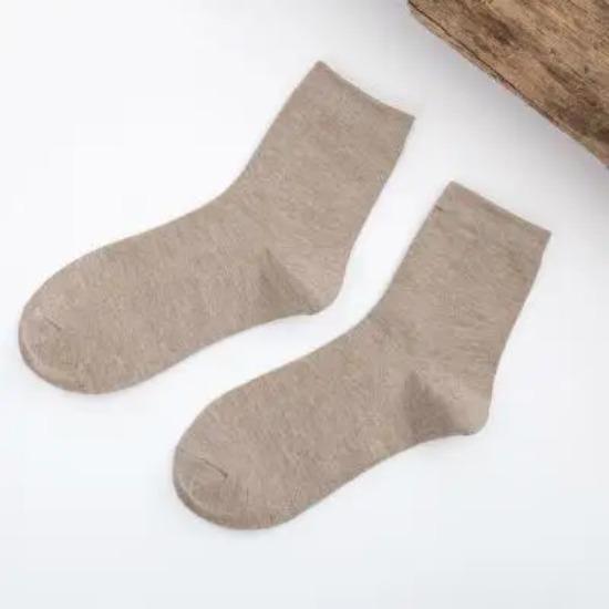 New Women's Bamboo Fiber Colorful Fashion Casual Harajuku Solid Color Black White Cheap Socks 5 Pairs
