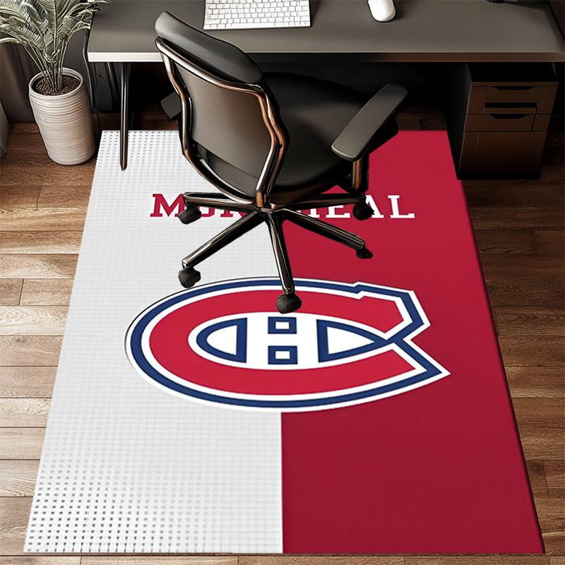 Canadiens Hockey Team Floor Mat for Living Room, Game Rooms, Office, Bedroom, Office Floor Mat Playful Design, Christmas Fan Gifts
