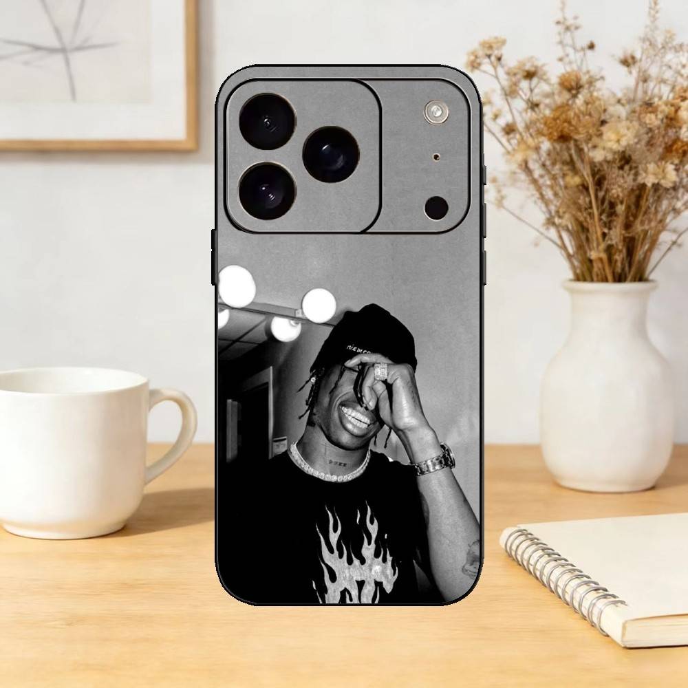 Singer T-Travis UTOPIA Scott Phone Case For iPhone 17,16,15,14,13,12,11 Plus,Pro,Max,Mini Silicone Black Soft Cover