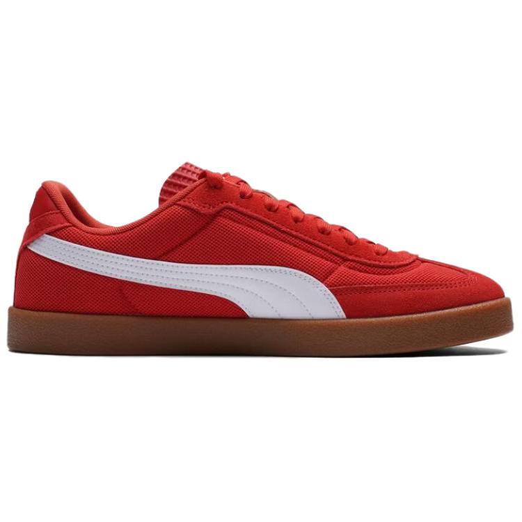 Puma Club II Era The Stands Cny Comfortable Versatile Slip Resistant Durable Low Top Skate Shoes Unisex Sneakers Red White 406065-03