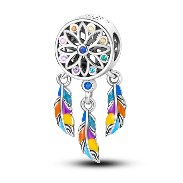 Ciondoli in argento sterling 925 con perline, ciondolo a forma di animale, adatti per collana, braccialetto, regalo per donne e feste