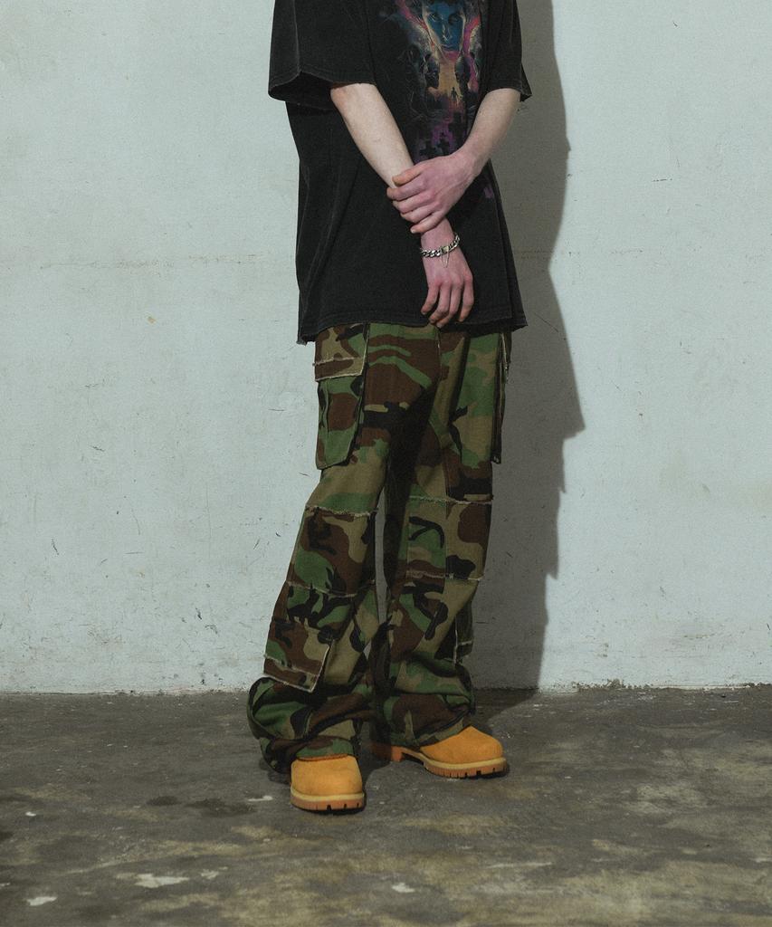 DOMINANT Distressed Camo Cargo Pants