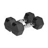 Cast Iron Rubber-Coated Dumbbells Hex 2X6Kg Rebel Hexagonal Set 12Kg Solid