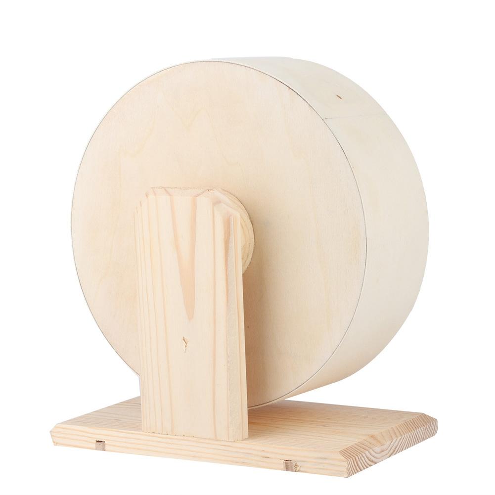 Hamster Small Pets Wooden House Funny Wheel Running Rest   Playing Exercise Toy(S)