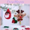 Christmas Tree Wool Felt Ornaments With Cartoon Design For Holiday Decor