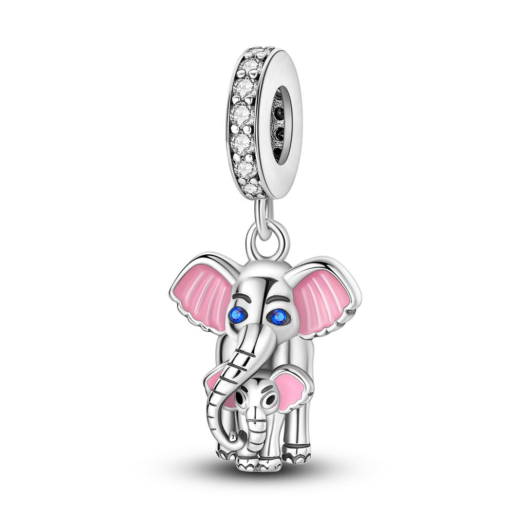 Cuivre Jolie Couleur Rose Perle Charme Charms CŒUR D'AMOUR Jupe Fleur Pendentifs Pendantes Compatibles Avec Bracelets Fash Authentiques Bijoux À Faire Soi-Même