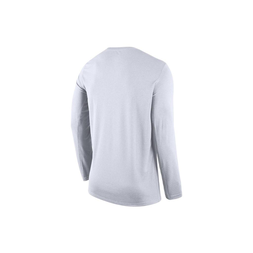 Nike NBA Logo Print Crew Neck Pullover Long Sleeve T-Shirt 22-23 Season Men Tops White DR6517-100