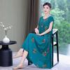 New Hot Fashion Casual 2025 Summer Dress For Women Print Loose O-Neck Cotton Women Clothing Dresses Plus Size