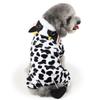 Pet Dog Outfit Warm Halloween Milk Cow Costume Small Puppy Clothes Size M for Christmas Birthdays Pet Outfit Dog Clothes