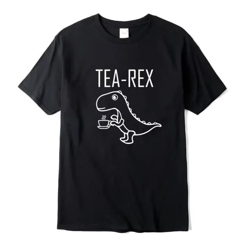 Summer Men's T-shirt Tops Quality 100% Cotton Cool Funny Dinosaur Design Printing O-neck Men Tshirt Cool T-shirt Male Tee Shirts