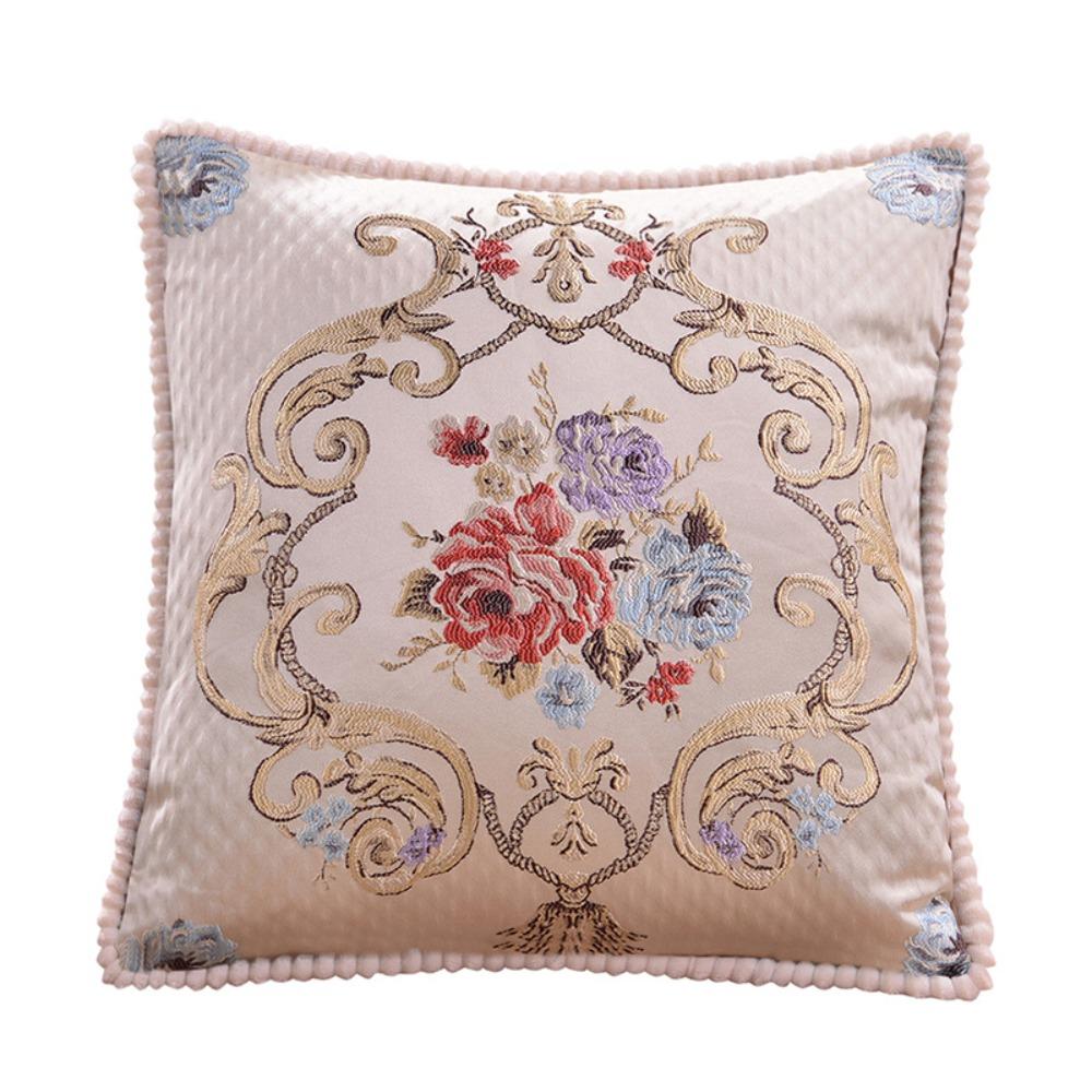 48x48cm Jacquard Pillow Cover Vintage Embroidered Decorative Cushion Covers Floral Home Decor Throw Pillow Case Sofa