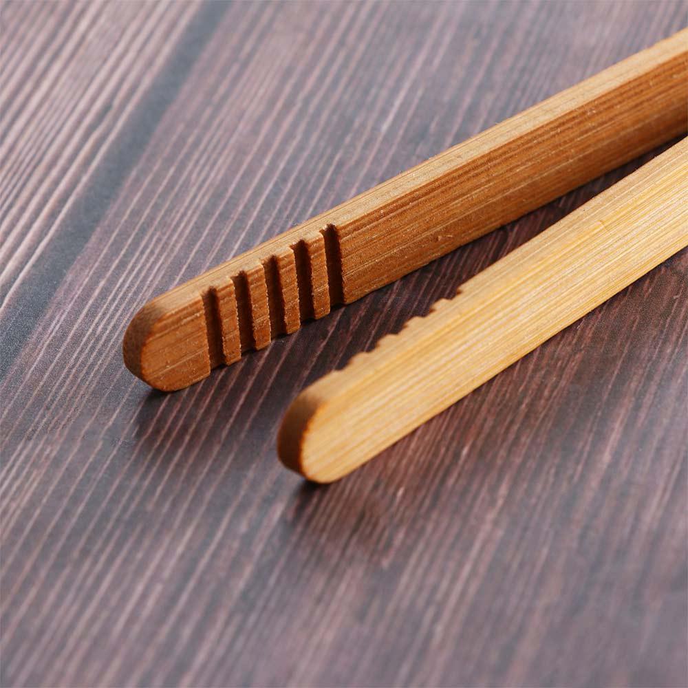 Fruits Cheese Kitchen Cooking Clamp Bamboo Gripper Food Tongs Tea Tweezer Toast Clip