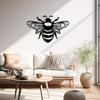 3D Metal Bumble Bee Wall Art, Handmade Insect Decor for Porch, Garden, Farmhouse Living Room