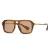 New European American Mens Retro Aviator Sunglasses Double Bridge Square Frame UV Protection 6065
